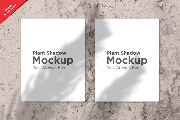 Pianta Shadow over Sheet Mockup Design