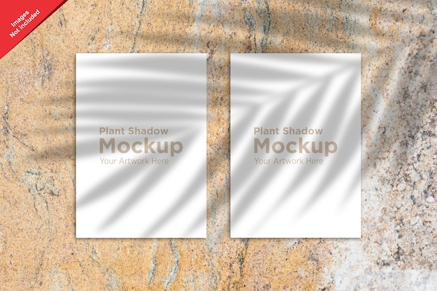 Pianta Shadow over Sheet Mockup Design