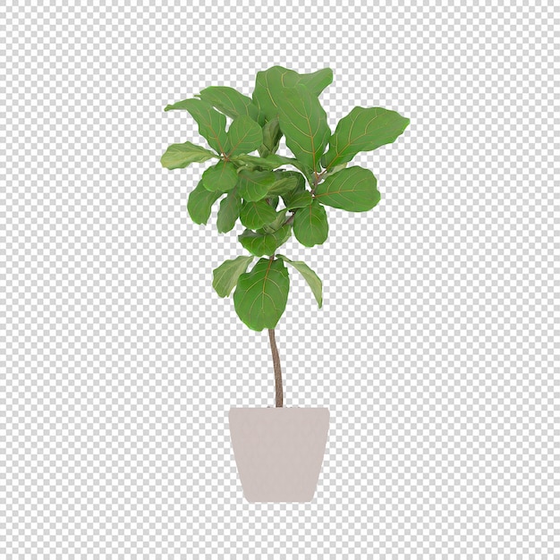 Piante d'appartamento di mockup 3d di piante verdi incastonate in fiori