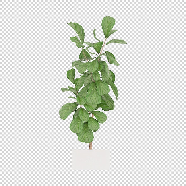 Piante d'appartamento di mockup 3d di piante verdi incastonate in fiori