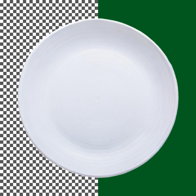 Piastra bianca su blu e bianco Gingham tovagliolo su sfondo trasparente png psd