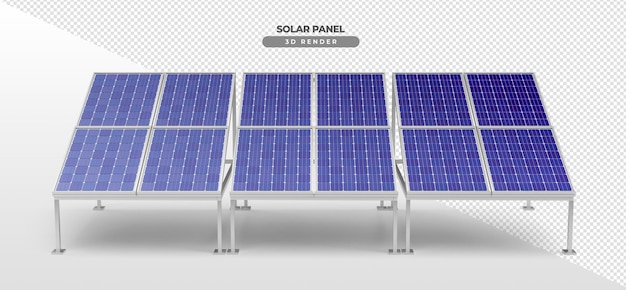 Piastre a energia solare su base in alluminio per rendering realistico 3d a pavimento
