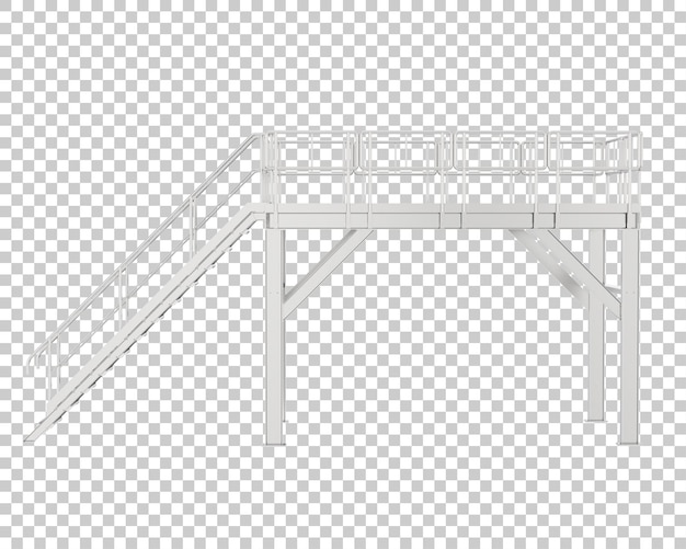 Piattaforma isolata su sfondo trasparente illustrazione del rendering 3d