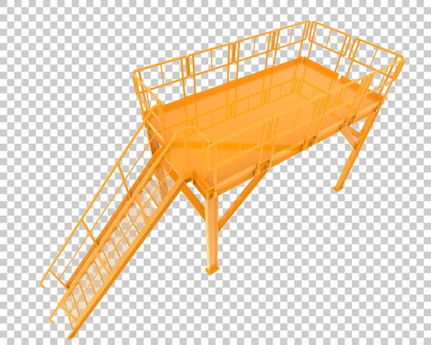 Piattaforma isolata su sfondo trasparente illustrazione del rendering 3d
