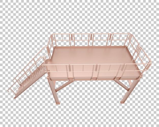 Piattaforma isolata su sfondo trasparente illustrazione del rendering 3d