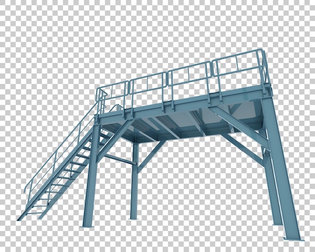 Piattaforma isolata su sfondo trasparente illustrazione del rendering 3d