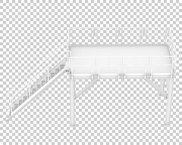 Piattaforma isolata su sfondo trasparente illustrazione del rendering 3d