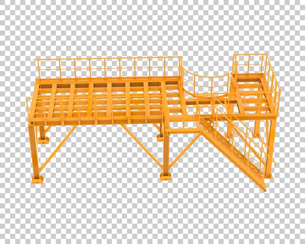 Piattaforma isolata su sfondo trasparente illustrazione del rendering 3d