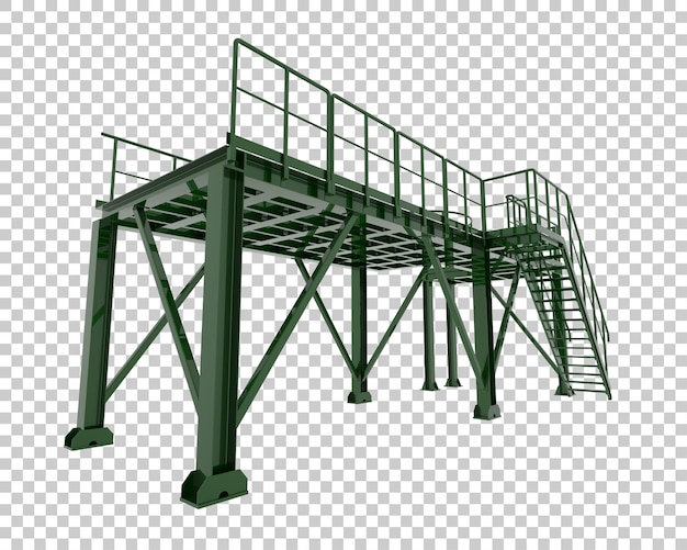 Piattaforma isolata su sfondo trasparente illustrazione del rendering 3d