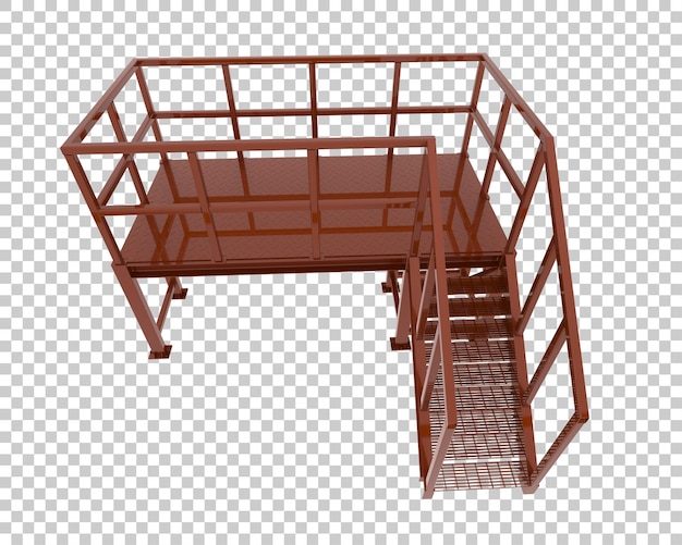Piattaforma isolata su sfondo trasparente illustrazione del rendering 3d