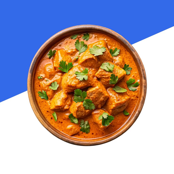 PSD piatto di pollo su sfondo bianco