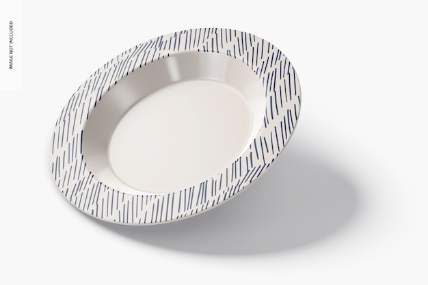Piatto di porcellana Mockup, galleggiante