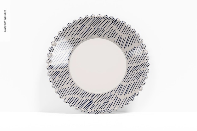 Piatto di porcellana Mockup, vista frontale