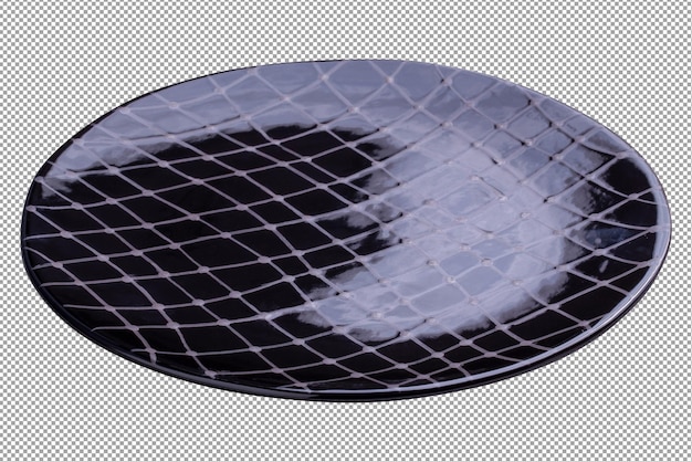 Piatto in ceramica vuoto vuoto isolato su sfondo alfa