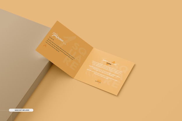 Piazza Bifold Invitation Card Mockup