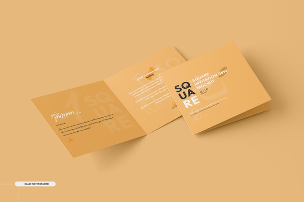 Piazza Bifold Invitation Card Mockup