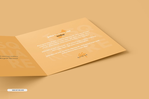 Piazza Bifold Invitation Card Mockup