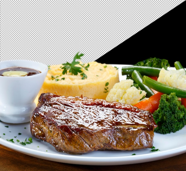 Picanha con purè di patate e verdure
