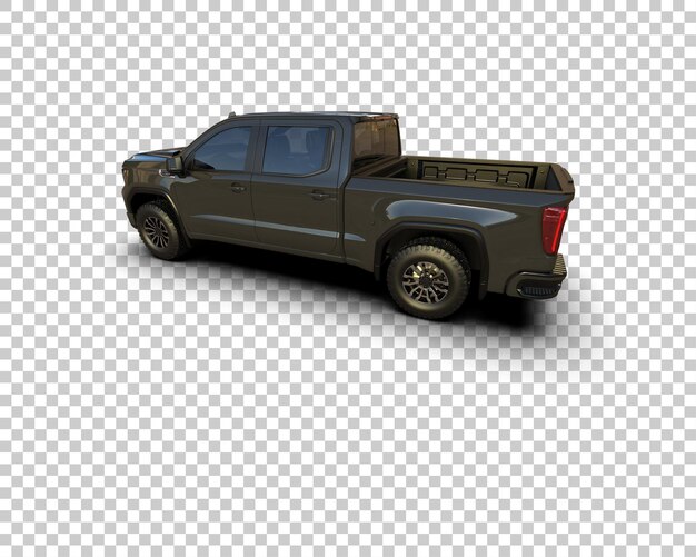 Pickup izolovaný na pozadí, 3D renderování, ilustrace