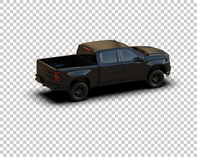 Pickup izolovaný na pozadí, 3D renderování, ilustrace