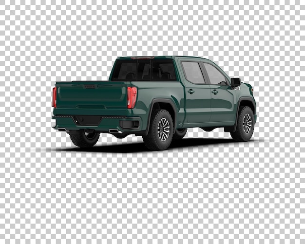 Pickup-LKW isoliert auf dem Hintergrund 3D-Rendering-Illustration