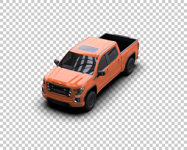 Pickup-LKW isoliert auf dem Hintergrund 3D-Rendering-Illustration