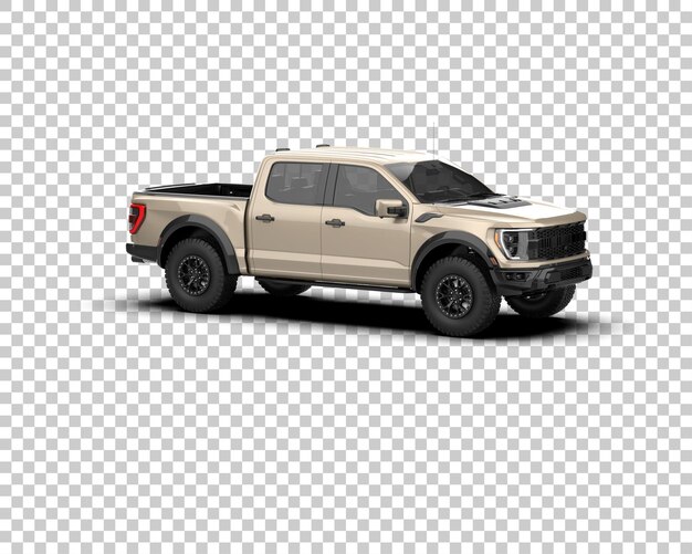 Pickup-LKW isoliert auf dem Hintergrund 3D-Rendering-Illustration