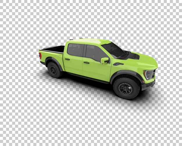 Pickup-LKW isoliert auf dem Hintergrund 3D-Rendering-Illustration