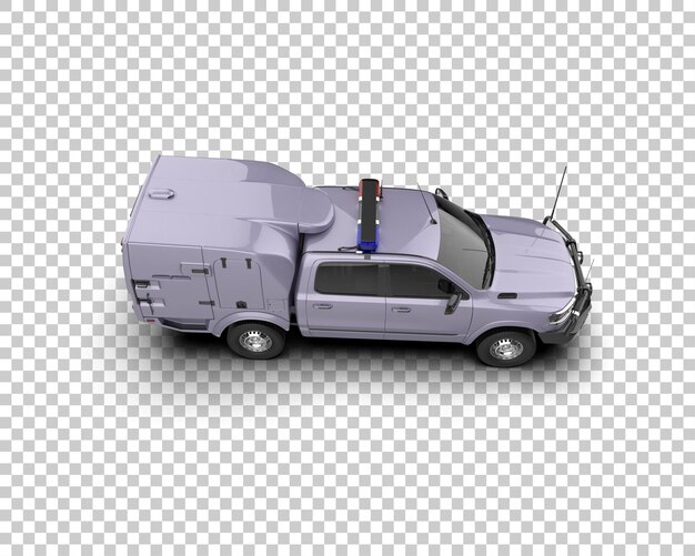 Pickup-LKW isoliert auf dem Hintergrund 3D-Rendering-Illustration