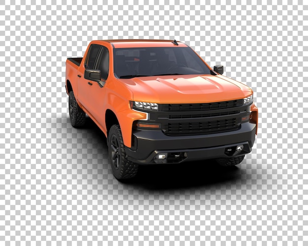 Pickup-LKW isoliert auf dem Hintergrund 3D-Rendering-Illustration