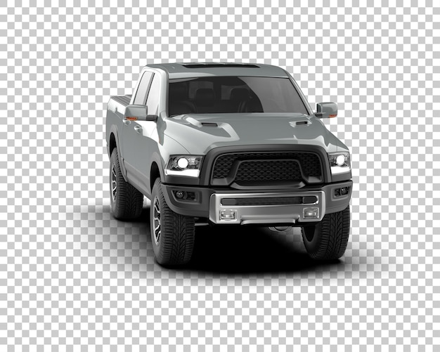 Pickup-LKW isoliert auf dem Hintergrund 3D-Rendering-Illustration