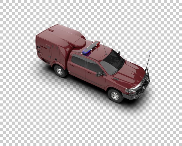 Pickup-LKW isoliert auf dem Hintergrund 3D-Rendering-Illustration