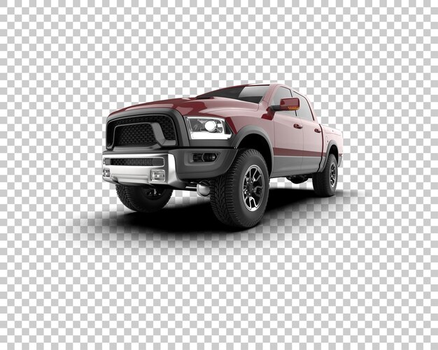 Pickup-LKW isoliert auf dem Hintergrund 3D-Rendering-Illustration