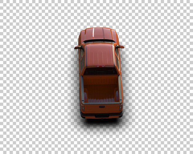 Pickup-LKW isoliert auf dem Hintergrund 3D-Rendering-Illustration