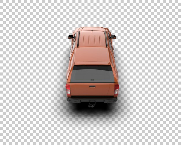 Pickup-LKW isoliert auf dem Hintergrund 3D-Rendering-Illustration