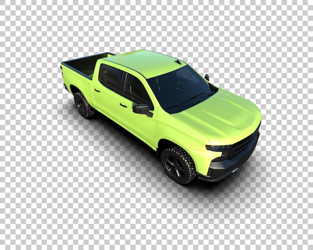 Pickup-LKW isoliert auf dem Hintergrund 3D-Rendering-Illustration