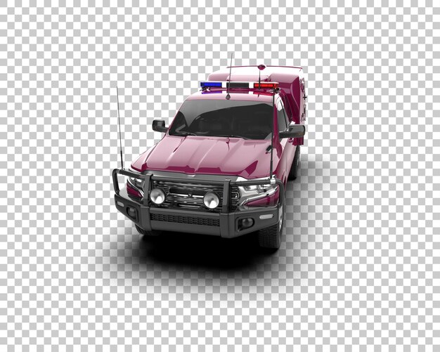Pickup-LKW isoliert auf dem Hintergrund 3D-Rendering-Illustration