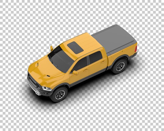 Pickup-LKW isoliert auf dem Hintergrund 3D-Rendering-Illustration