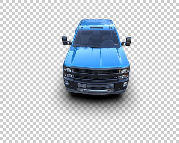 Pickup-LKW isoliert auf dem Hintergrund 3D-Rendering-Illustration