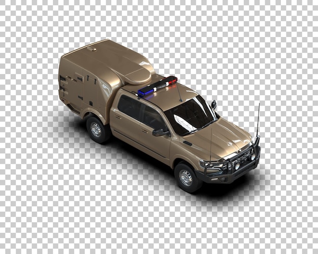 Pickup-LKW isoliert auf dem Hintergrund 3D-Rendering-Illustration