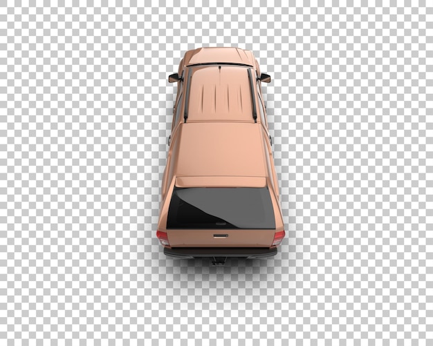 Pickup-LKW isoliert auf dem Hintergrund 3D-Rendering-Illustration