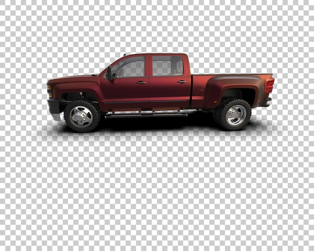 Pickup-LKW isoliert auf dem Hintergrund 3D-Rendering-Illustration