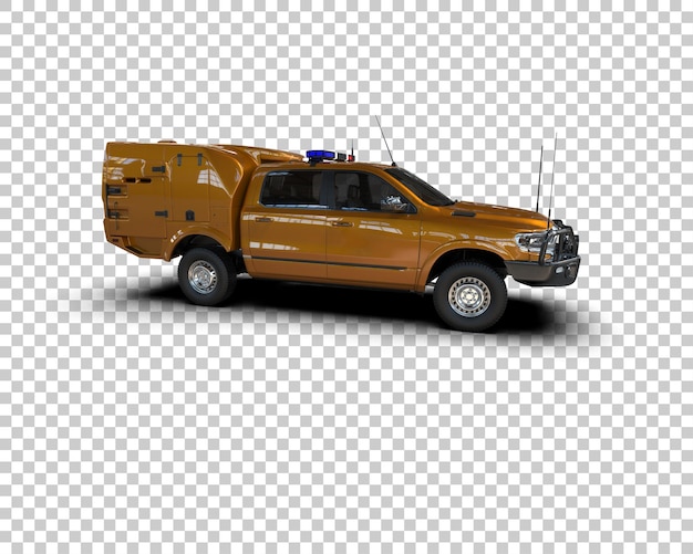 Pickup-LKW isoliert auf dem Hintergrund 3D-Rendering-Illustration