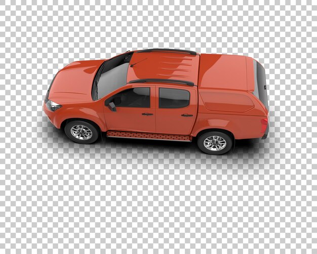 Pickup-LKW isoliert auf dem Hintergrund 3D-Rendering-Illustration