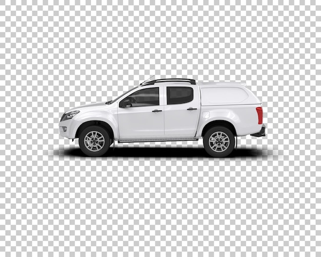 Pickup-LKW isoliert auf dem Hintergrund 3D-Rendering-Illustration