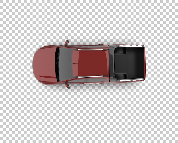 Pickup-LKW isoliert auf dem Hintergrund 3D-Rendering-Illustration