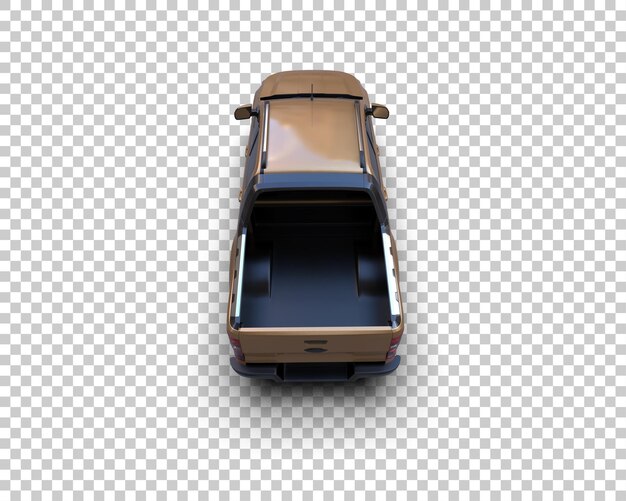 Pickup-LKW isoliert auf dem Hintergrund 3D-Rendering-Illustration