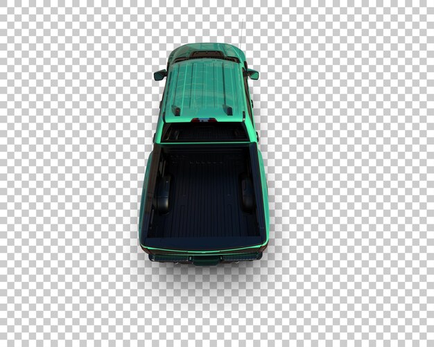 Pickup-LKW isoliert auf dem Hintergrund 3D-Rendering-Illustration