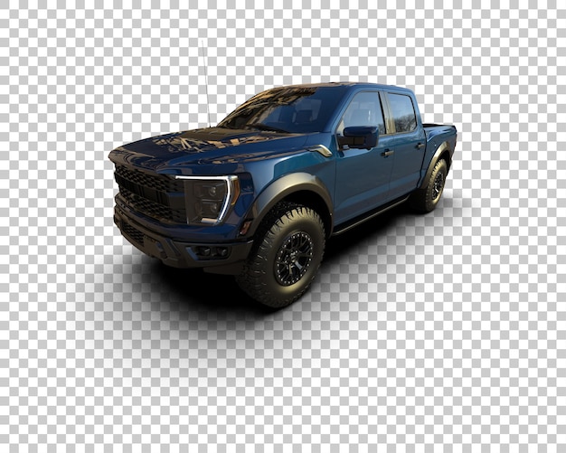 Pickup-LKW isoliert auf dem Hintergrund 3D-Rendering-Illustration