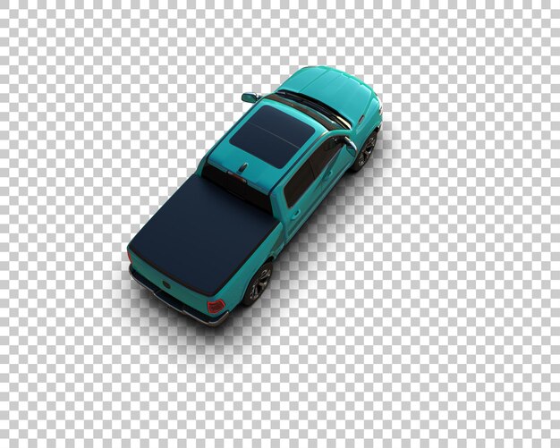 Pickup-LKW isoliert auf dem Hintergrund 3D-Rendering-Illustration